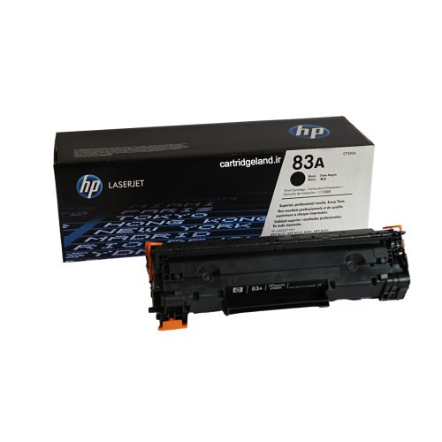 کارتریج لیزری مشکی HP 83A مناسب پرینترهای HP M201، M125، M127 و M225 با ظرفیت چاپ 1500 صفحه و کیفیت چاپ پایدار.